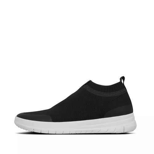 Fitflop ÜBERKNIT Slip On Joggesko Herre Svarte | 269180-L