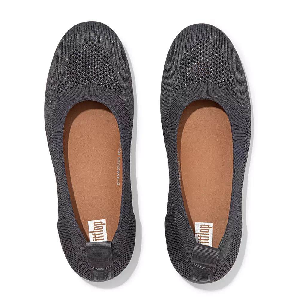 Fitflop ALLEGRO Airyknit Ballerinasko Dame Mørke Grå | 973215-P