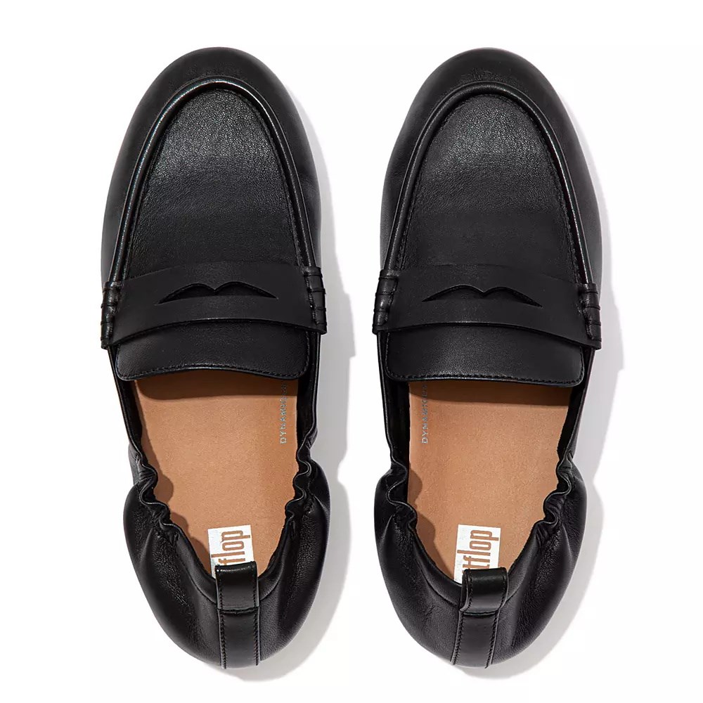 Fitflop ALLEGRO Lær Penny Loafers Dame Svarte | 312560-X