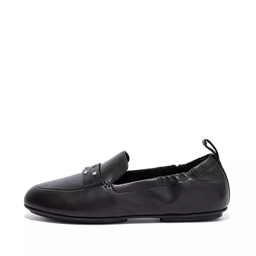 Fitflop ALLEGRO Studded Lær Loafers Dame Svarte | 436785-F