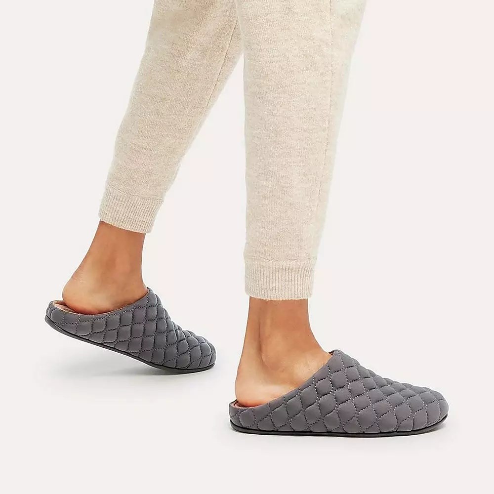 Fitflop CHRISSIE Quilted Tøfler Dame Mørke Grå | 831405-R