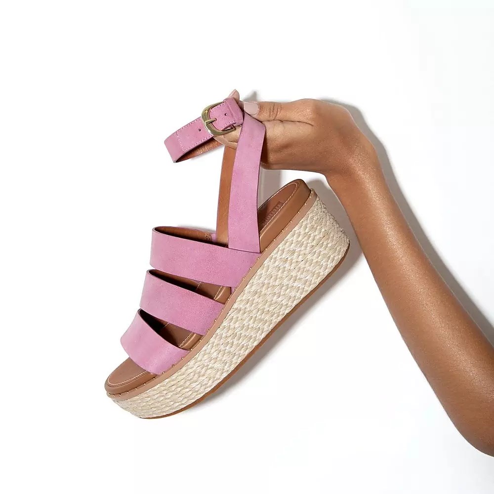 Fitflop ELOISE Espadrille Kilesandaler Dame Rosa | 043915-J