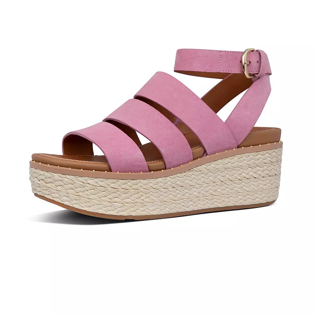 Fitflop ELOISE Espadrille Kilesandaler Dame Rosa | 043915-J