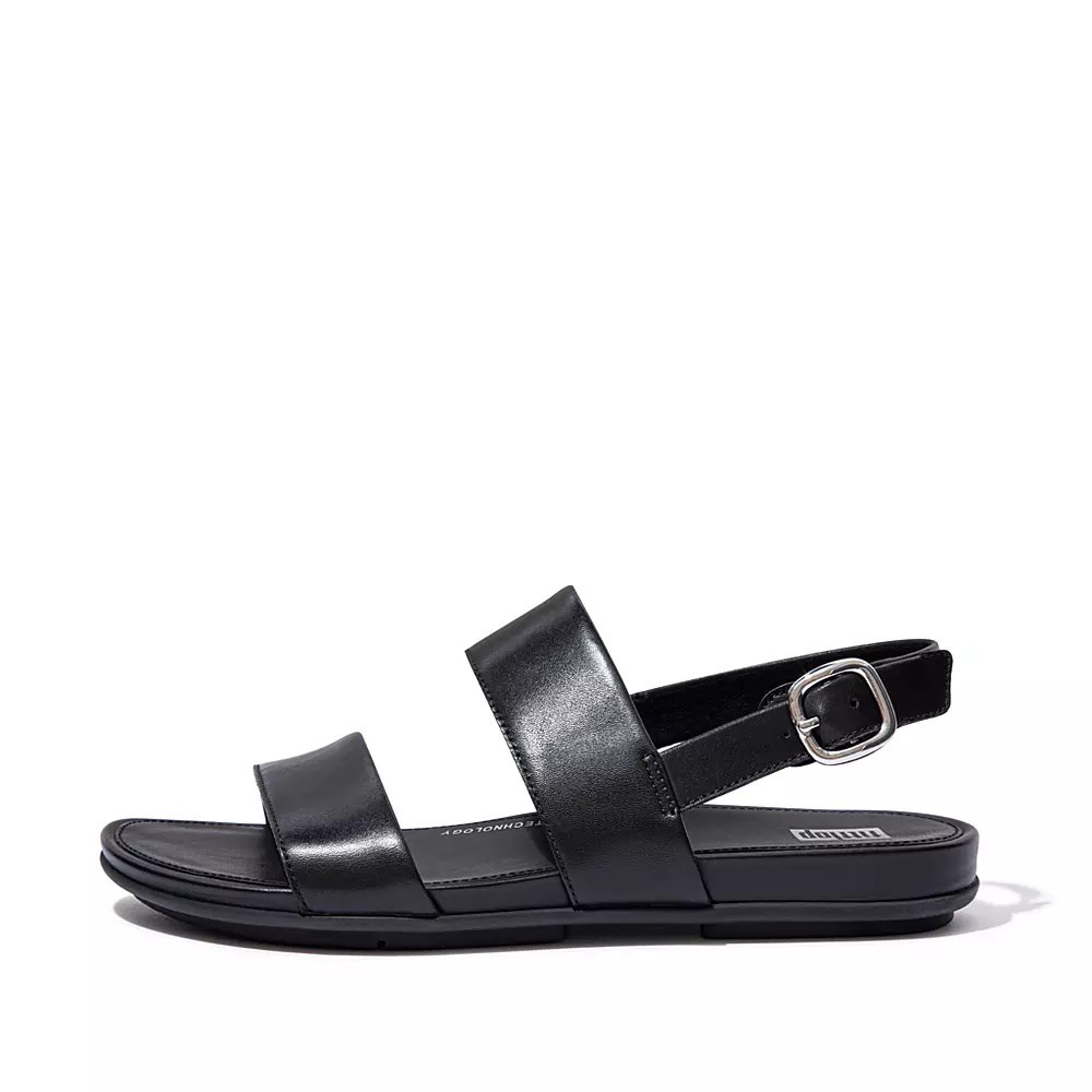 Fitflop GRACIE Lær Back-Reima Sandaler Dame Svarte | 851476-N