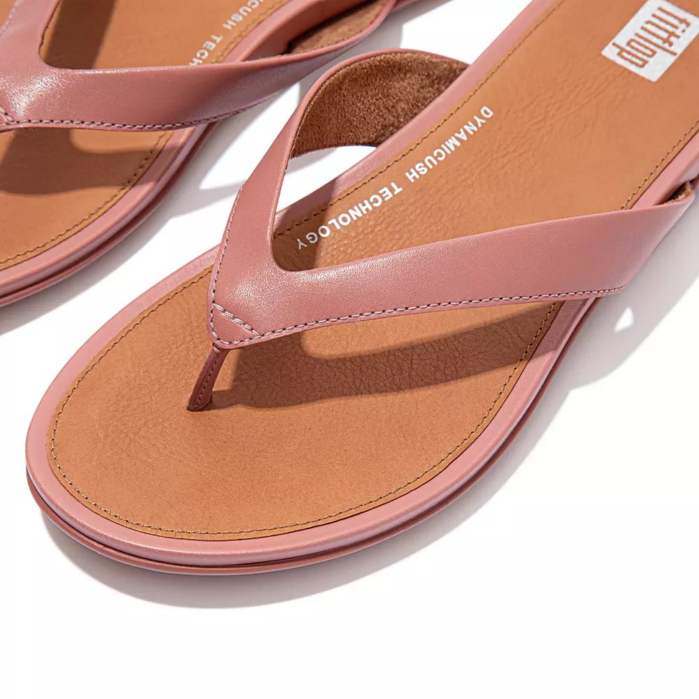 Fitflop GRACIE Lær Flip Flops Dame Rosa Brune | 513946-I