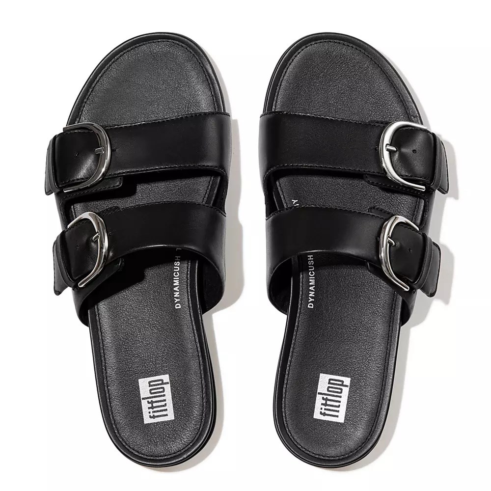 Fitflop GRACIE Spenne Lær Badesandaler Dame Svarte | 017895-R