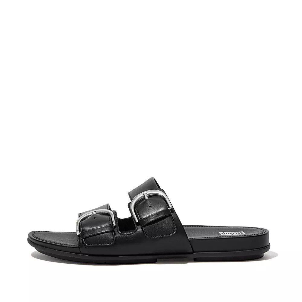 Fitflop GRACIE Spenne Lær Badesandaler Dame Svarte | 017895-R