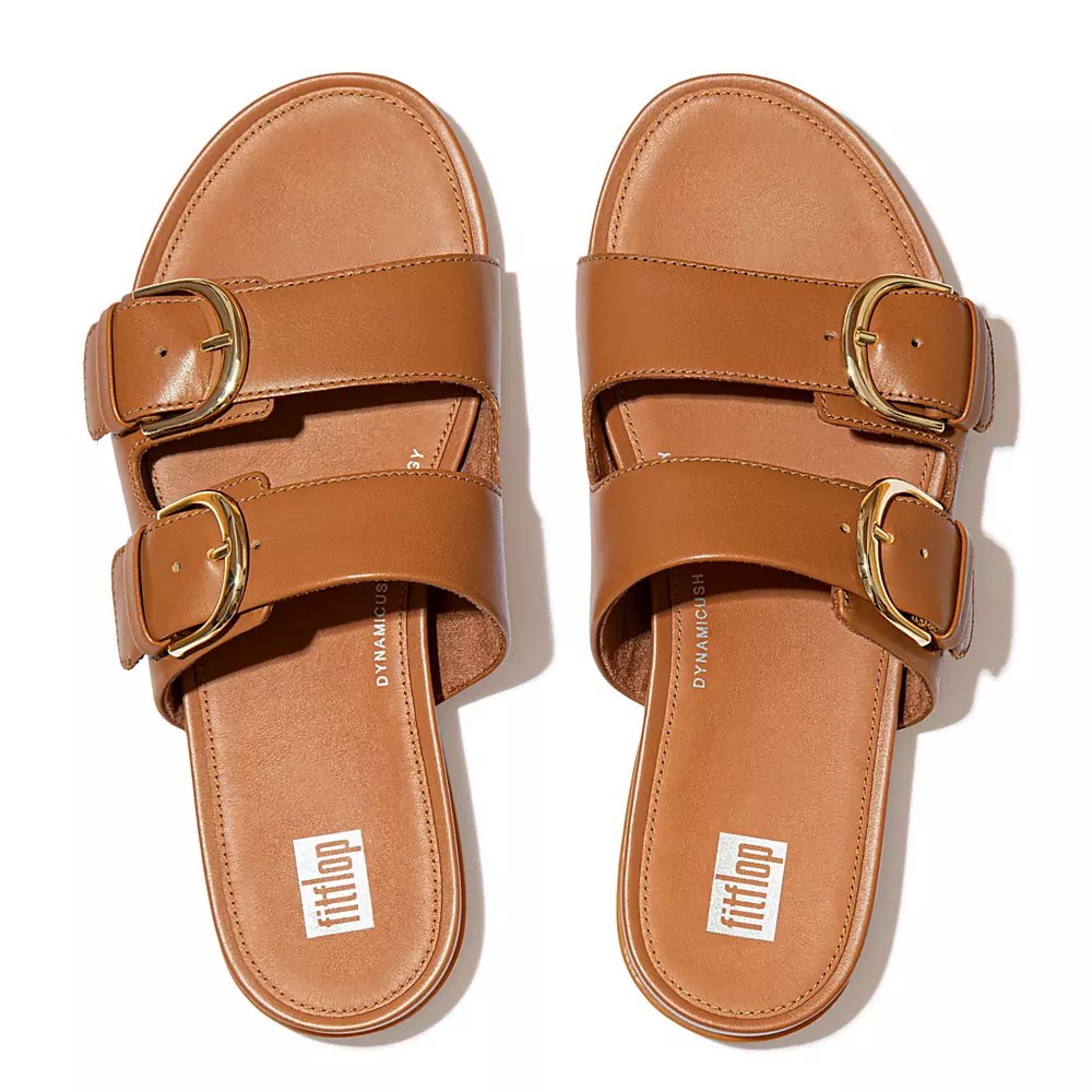 Fitflop GRACIE Spenne Lær Badesandaler Dame Lyse Brune | 675982-A