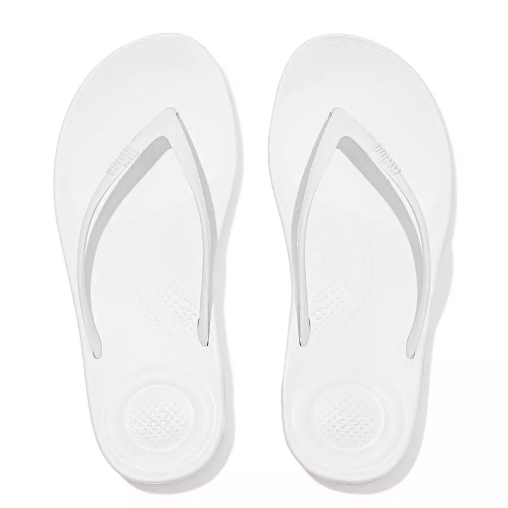 Fitflop IQUSHION Ergonomic Flip Flops Dame Hvite | 102537-R