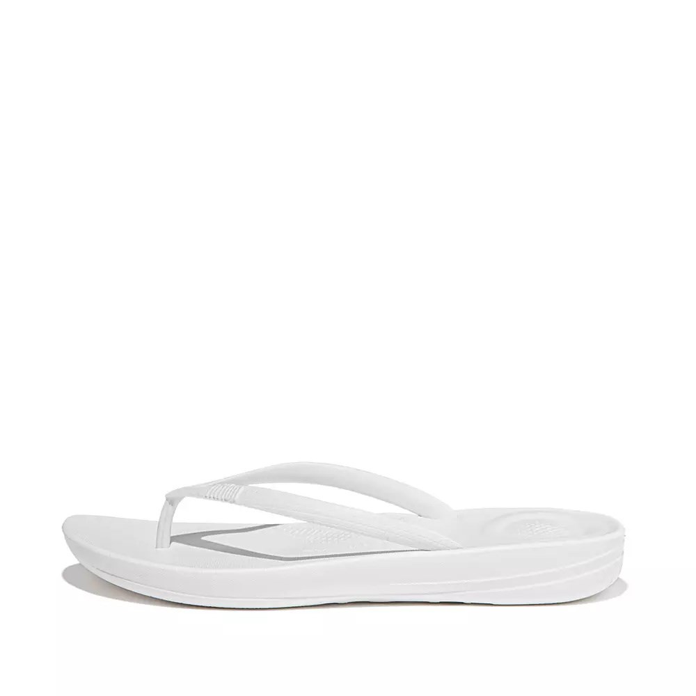 Fitflop IQUSHION Ergonomic Flip Flops Dame Hvite | 102537-R