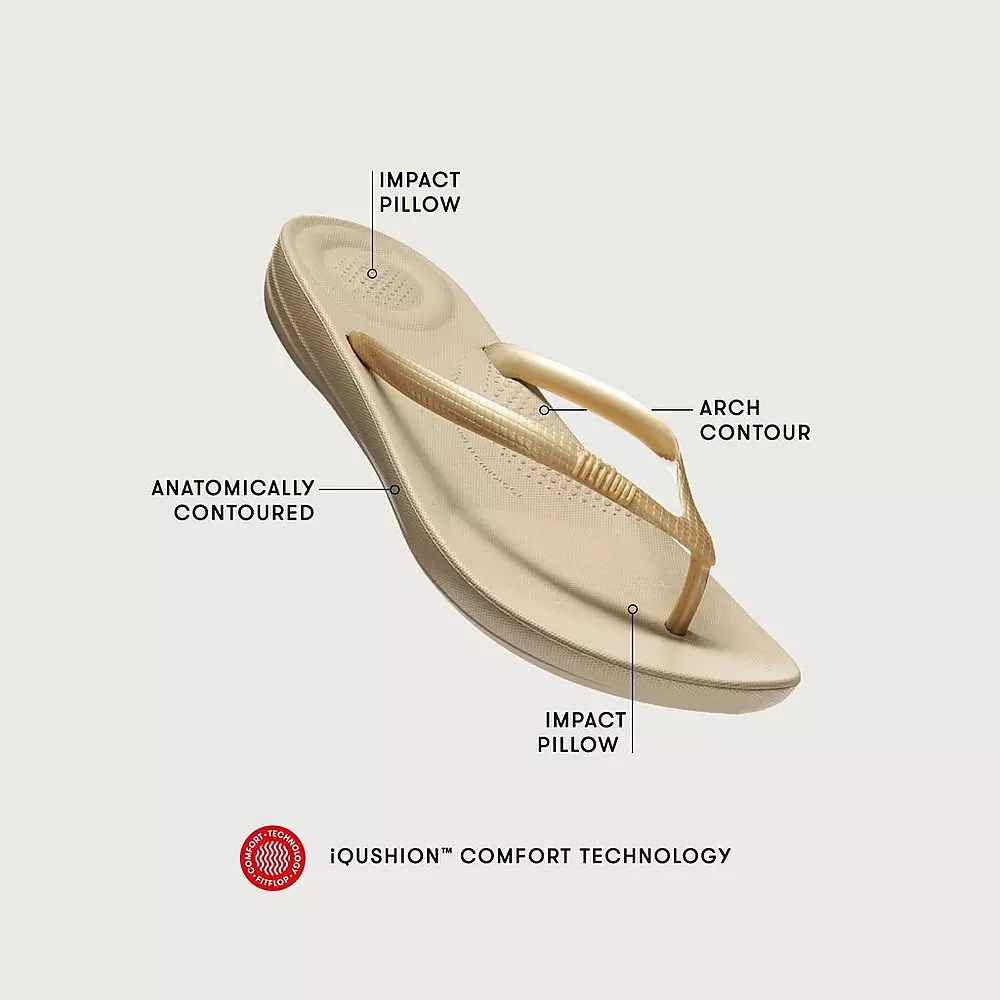 Fitflop IQUSHION Ergonomic Flip Flops Dame Svarte | 169380-O