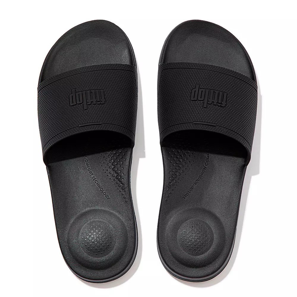 Fitflop IQUSHION Pool Badesandaler Herre Svarte | 937451-S