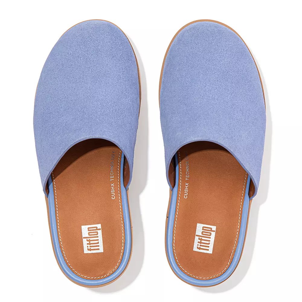 Fitflop PILAR Semsket Skinn Platforms Mules Sko Dame Lavendel | 461978-U