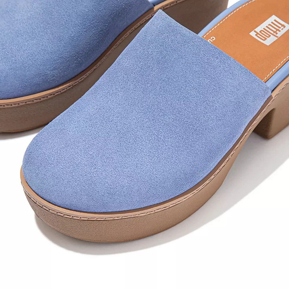 Fitflop PILAR Semsket Skinn Platforms Mules Sko Dame Lavendel | 461978-U