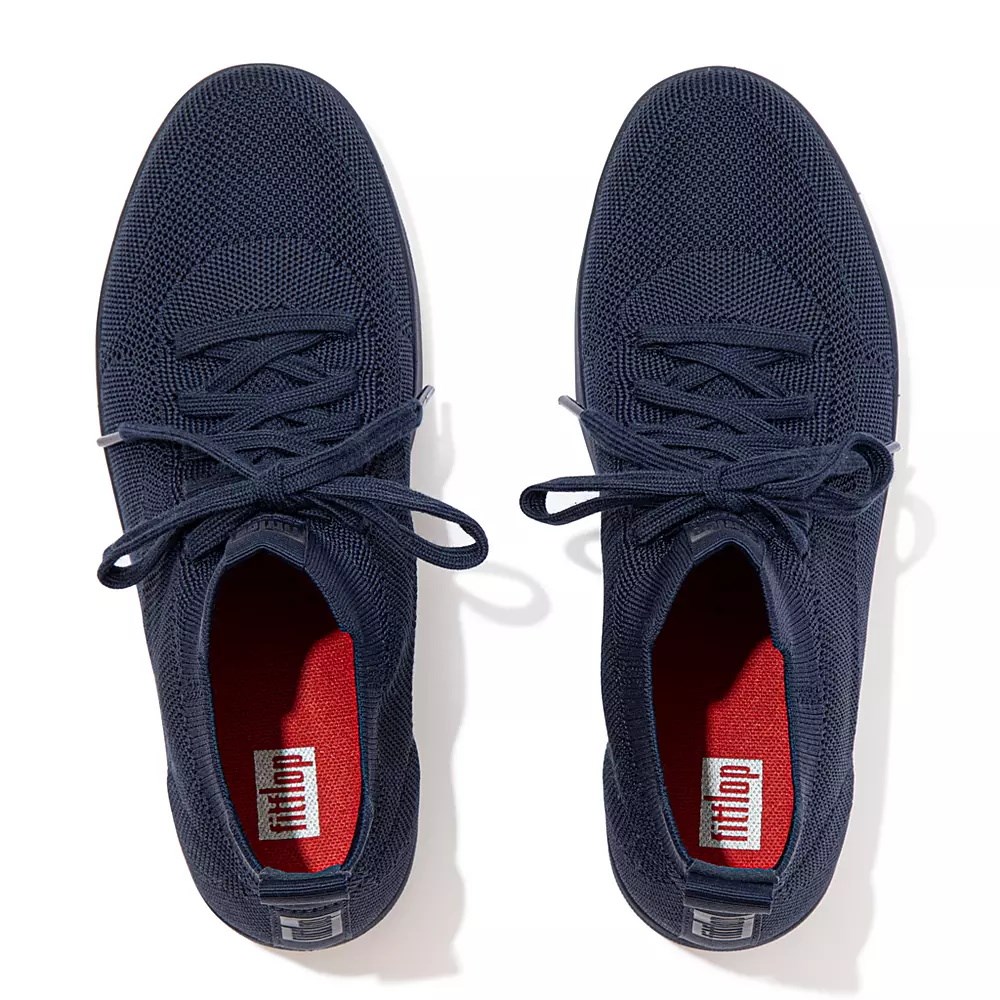 Fitflop RALLY Vann-Resistant Knit Joggesko Dame Marineblå | 873962-W