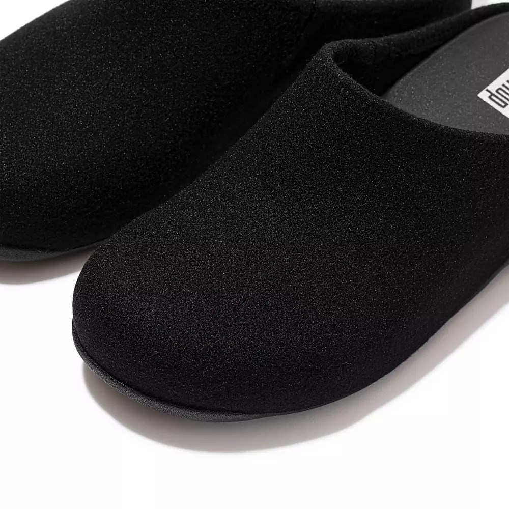 Fitflop SHUV Cushy Felt Tresko Dame Svarte | 180934-V