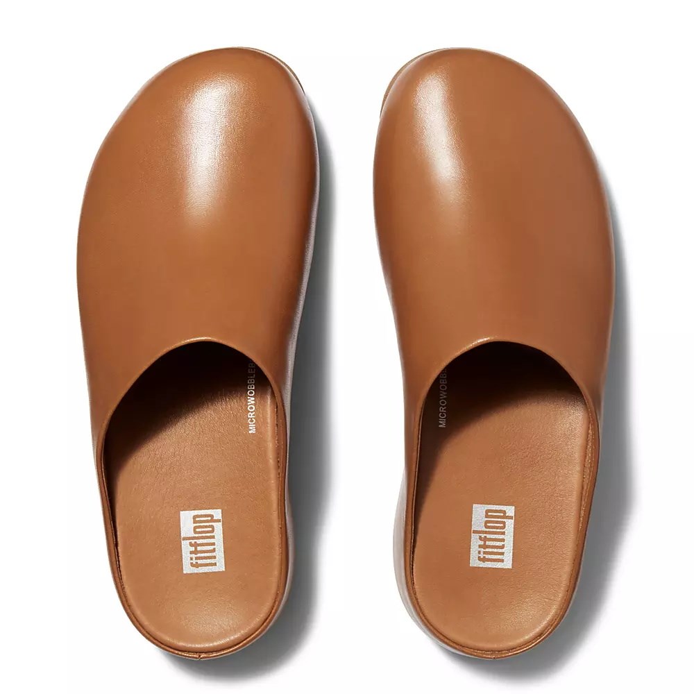 Fitflop SHUV Lær Tresko Dame Lyse Brune | 976531-P