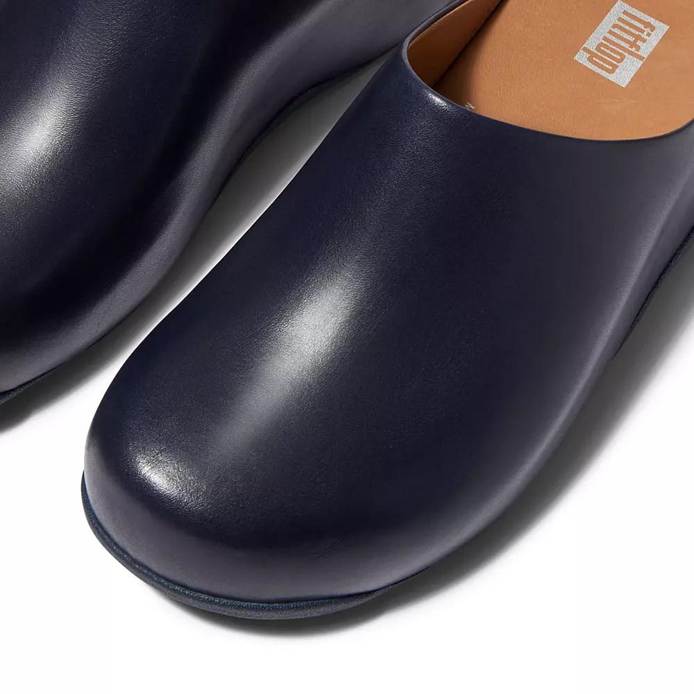 Fitflop SHUV Lær Tresko Dame Marineblå | 054862-Y