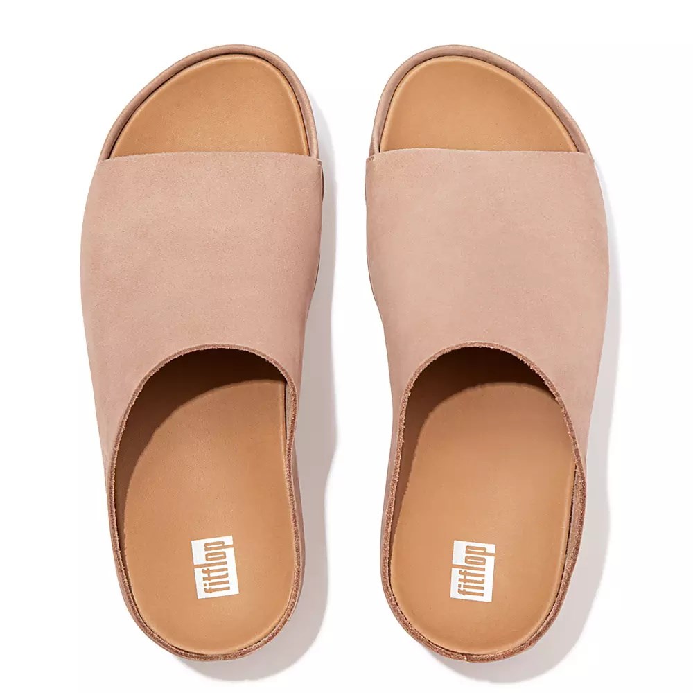 Fitflop SHUV Nubuck Badesandaler Dame Beige | 281735-G