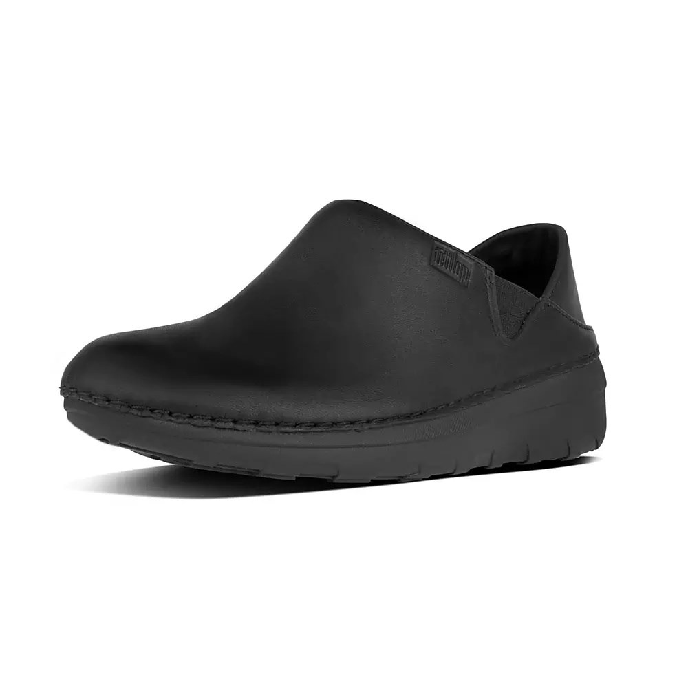 Fitflop SUPERLOAFER Lær Loafers Dame Svarte | 701549-J