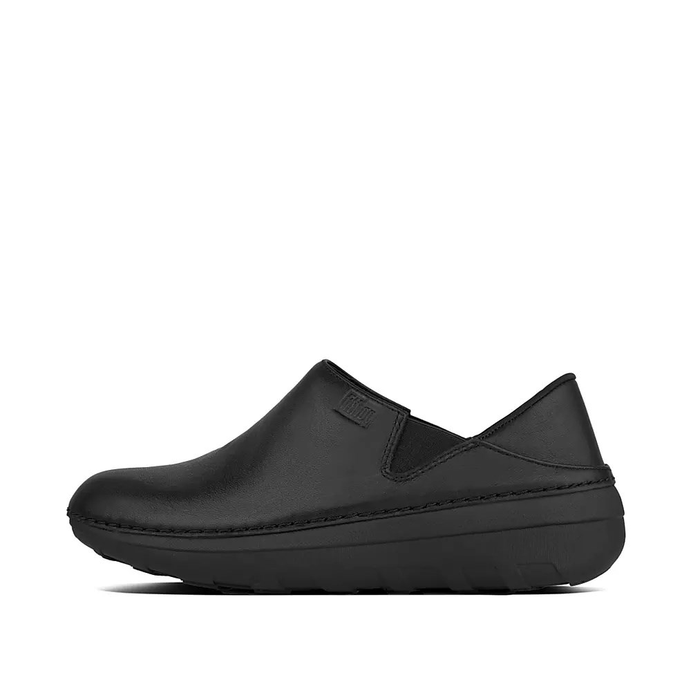 Fitflop SUPERLOAFER Lær Loafers Dame Svarte | 701549-J