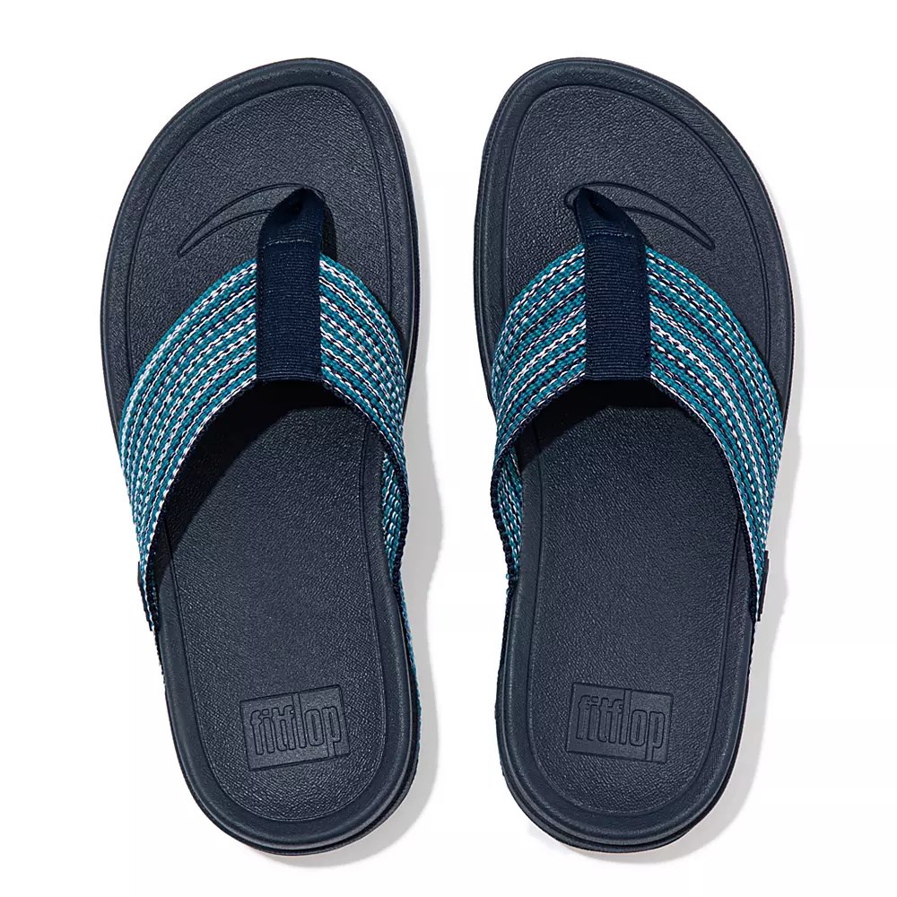 Fitflop SURFA Tå-Post Sandaler Dame Blå | 369574-Q