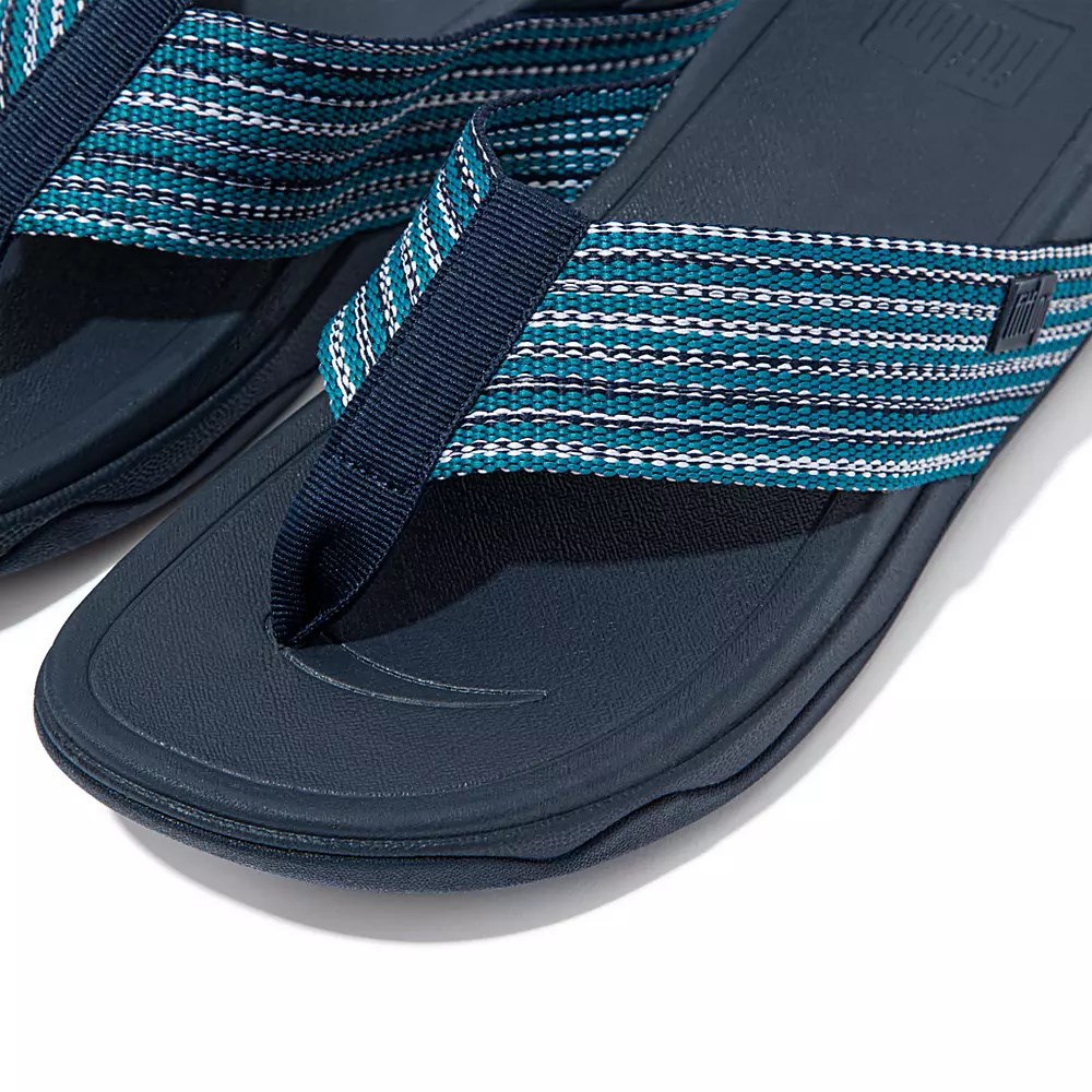 Fitflop SURFA Tå-Post Sandaler Dame Blå | 369574-Q