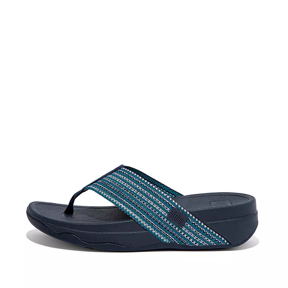 Fitflop SURFA Tå-Post Sandaler Dame Blå | 369574-Q