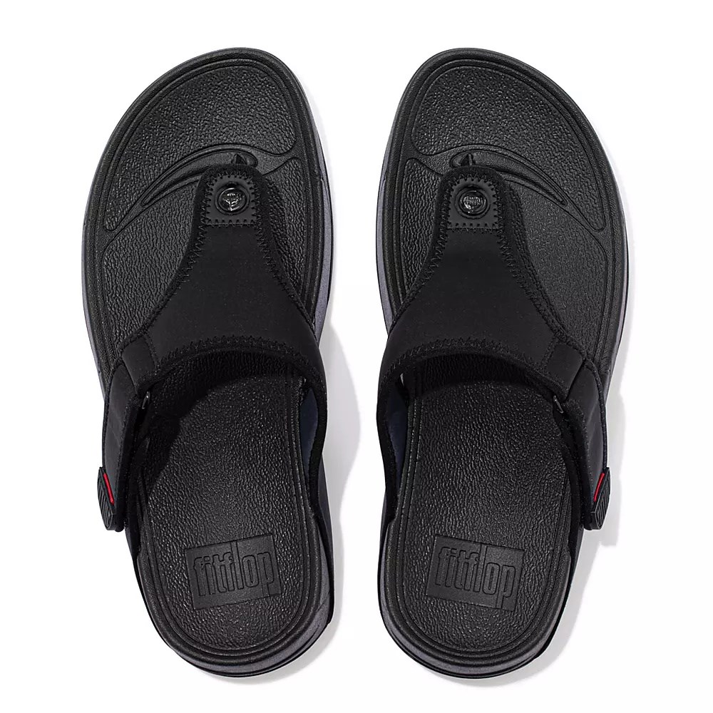 Fitflop TRAKK II Vann-Resistant Tå-Post Sandaler Herre Svarte | 218947-P