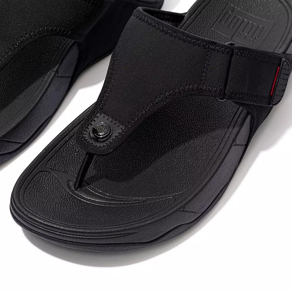 Fitflop TRAKK II Vann-Resistant Tå-Post Sandaler Herre Svarte | 218947-P