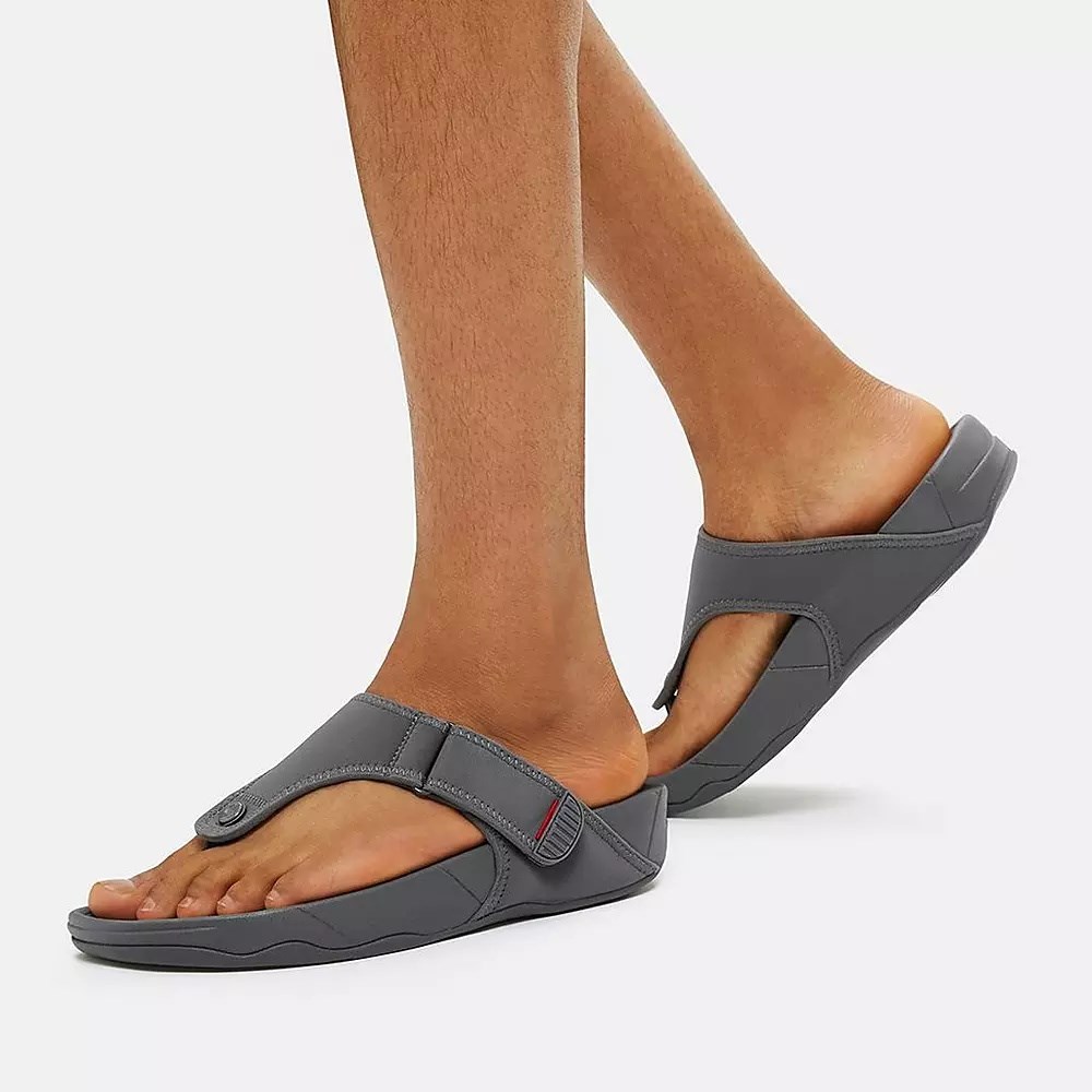 Fitflop TRAKK II Vann-Resistant Tå-Post Sandaler Herre Grå | 368092-L