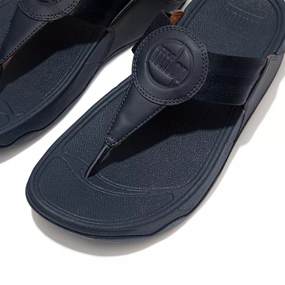 Fitflop WALKSTAR Webbing Tå-Post Sandaler Dame Marineblå | 340187-R