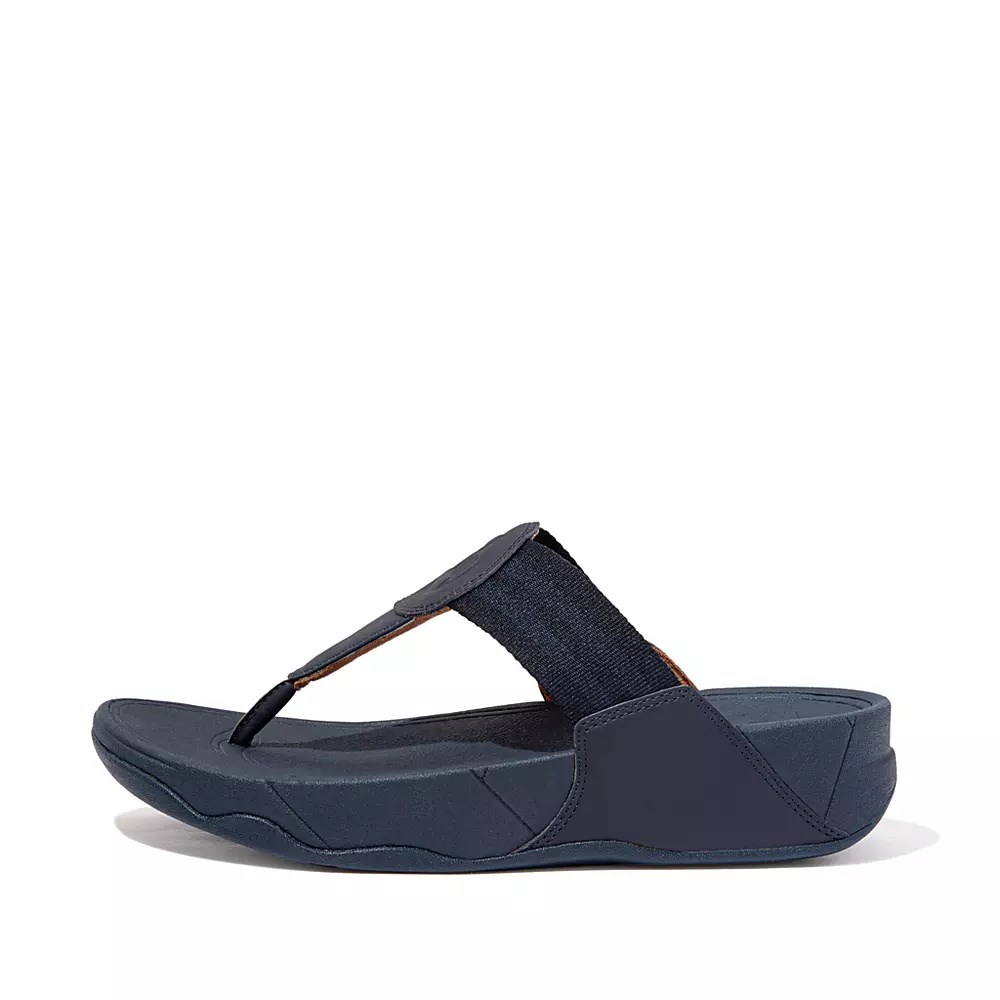 Fitflop WALKSTAR Webbing Tå-Post Sandaler Dame Marineblå | 340187-R