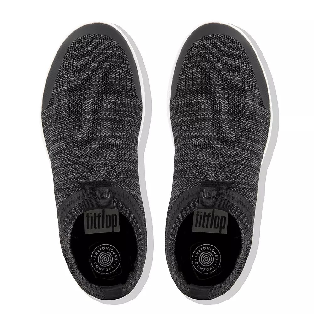 Fitflop ÜBERKNIT Slip On Joggesko Dame Mørke Grå | 287643-V