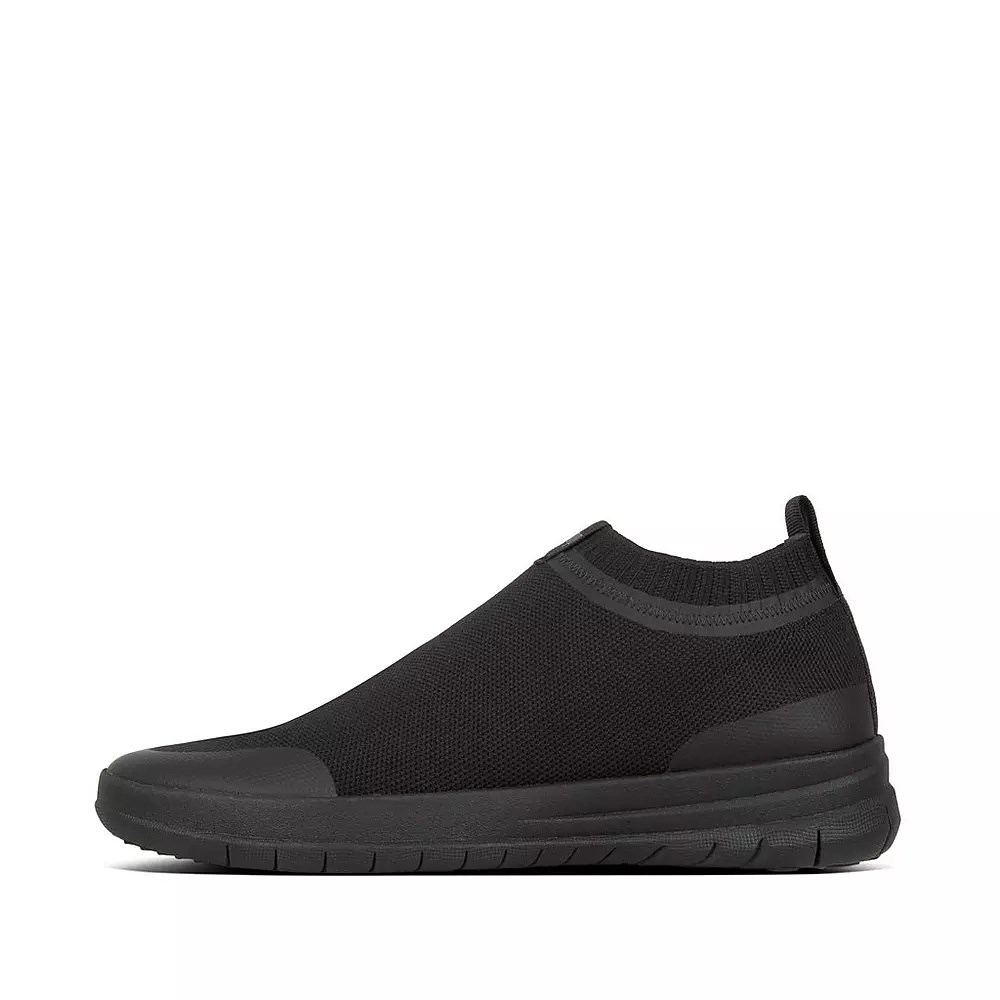 Fitflop ÜBERKNIT Slip On Joggesko Herre Svarte | 392167-M